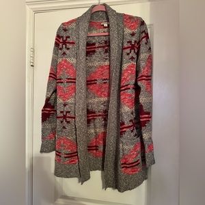Lucky Brand Patterned Cardigan size L
